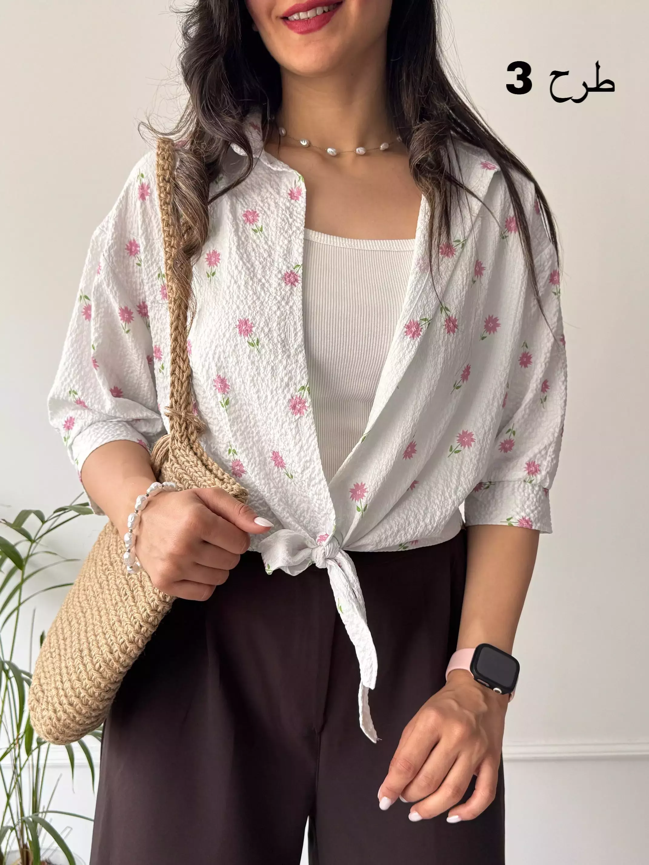 شومیز مانتویی گره ای گلشید ( دارای ایراد جزئی )